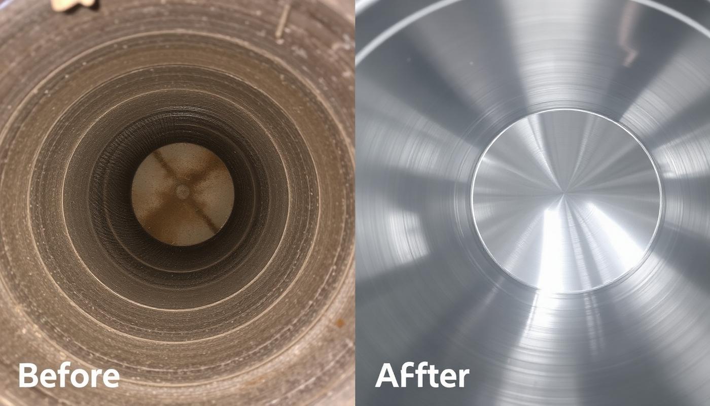 Air duct before and after professional cleaning in La Quinta CA